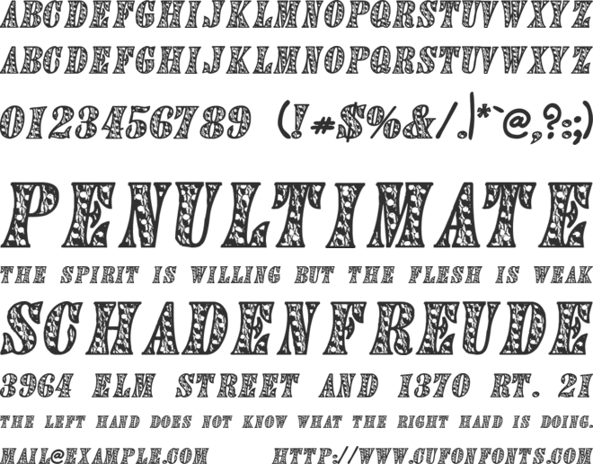 FD Textured 2 font preview