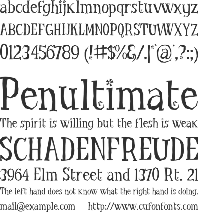 Little Trouble Girl BV font preview