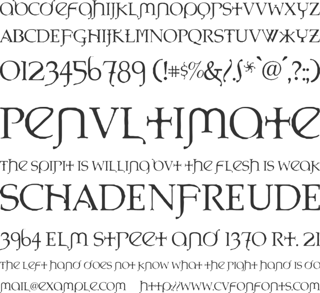 UnderWorld font preview