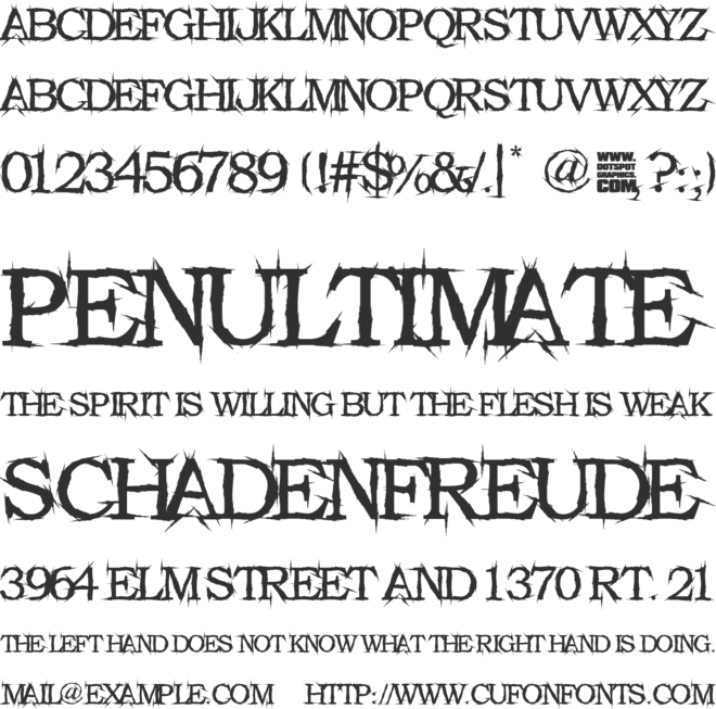 GEKRAZZE font preview