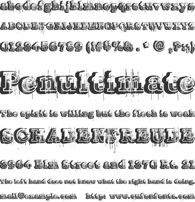 Barber shop font preview