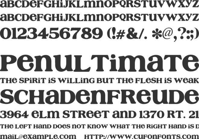 Cafe Rojo font preview