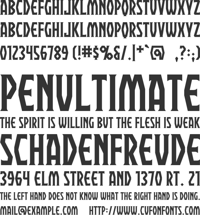 Praetorium BB font preview