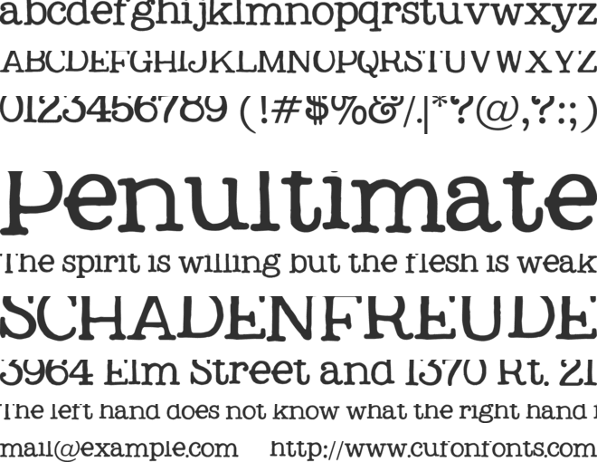 My Own Topher font preview