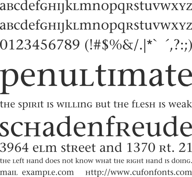 MigraineSerif font preview