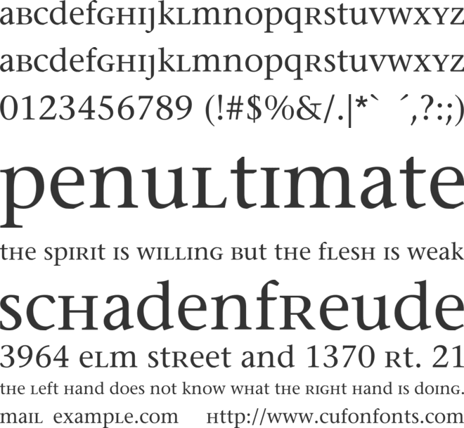 MigraineSerif font preview