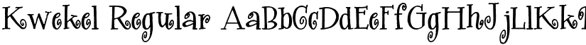 Kwekel Regular font