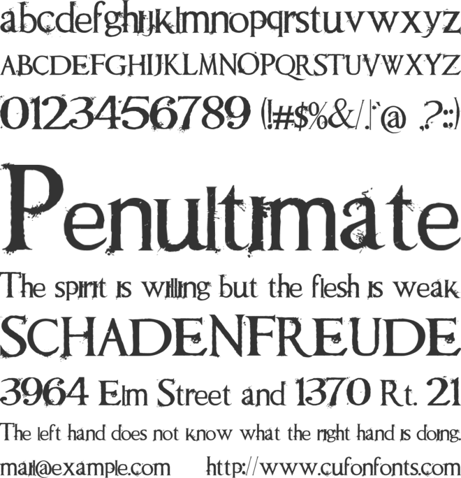 Requiem II font preview