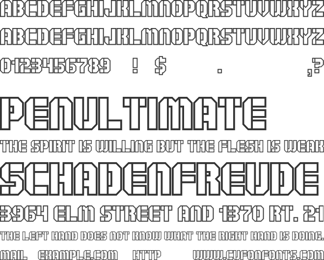 Goshawk Military font preview