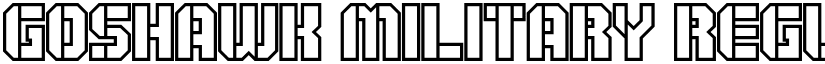 Goshawk Military Regular font