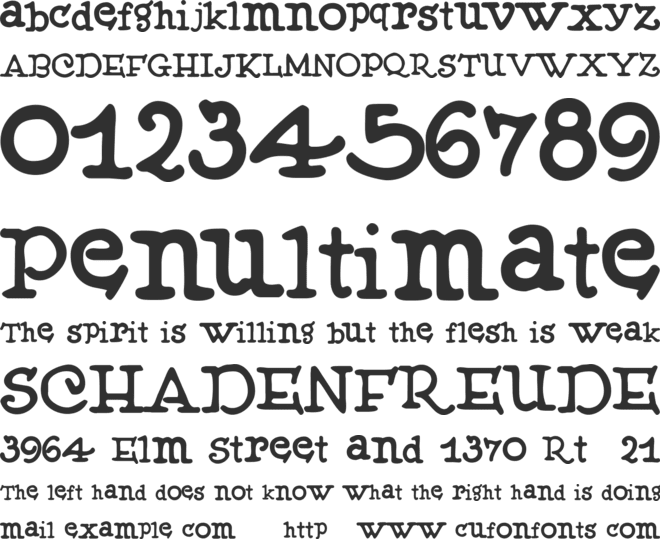 Muffy font preview