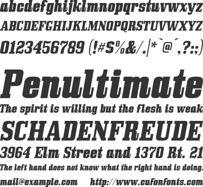 Bullpen font preview