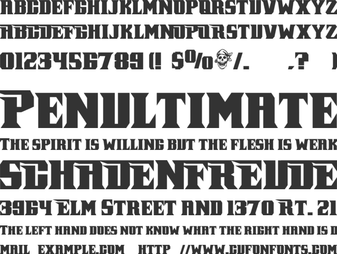 Pirate Keg font preview