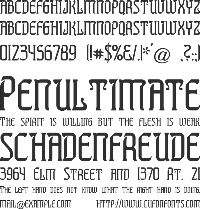 Presidente Tequila font preview