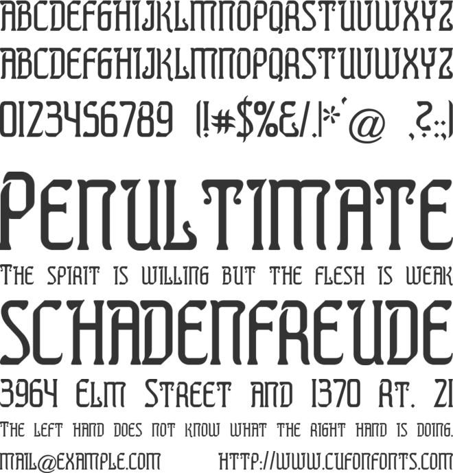 Presidente Tequila font preview