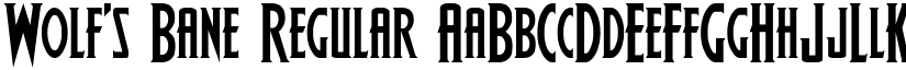 Wolf's Bane Regular font