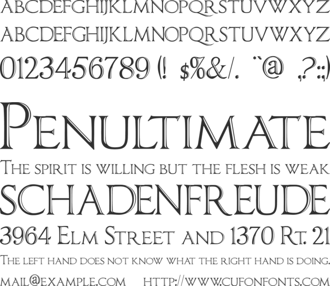 ImperatorBronzeSmallCaps font preview