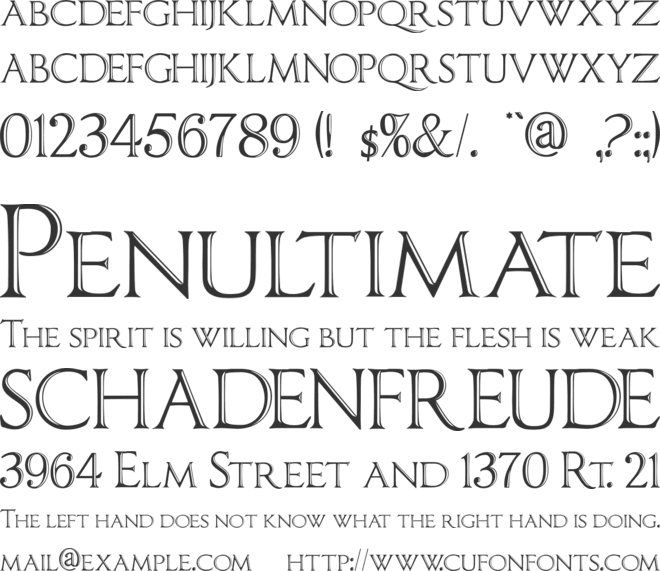 ImperatorBronzeSmallCaps font preview