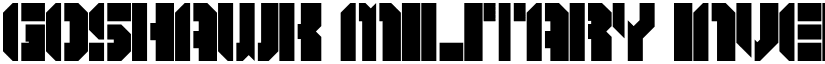 Goshawk Military Inverse Regular font