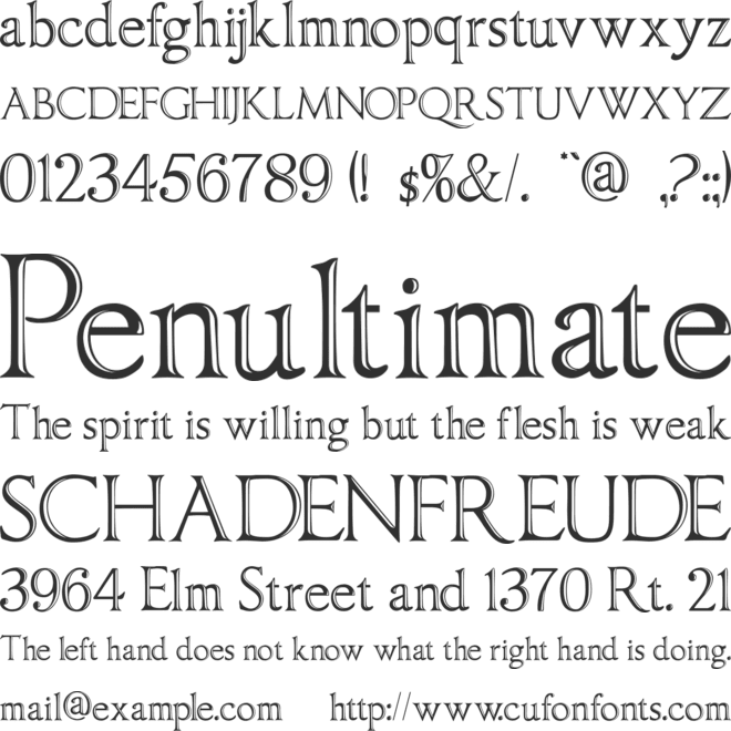 ImperatorBronze font preview