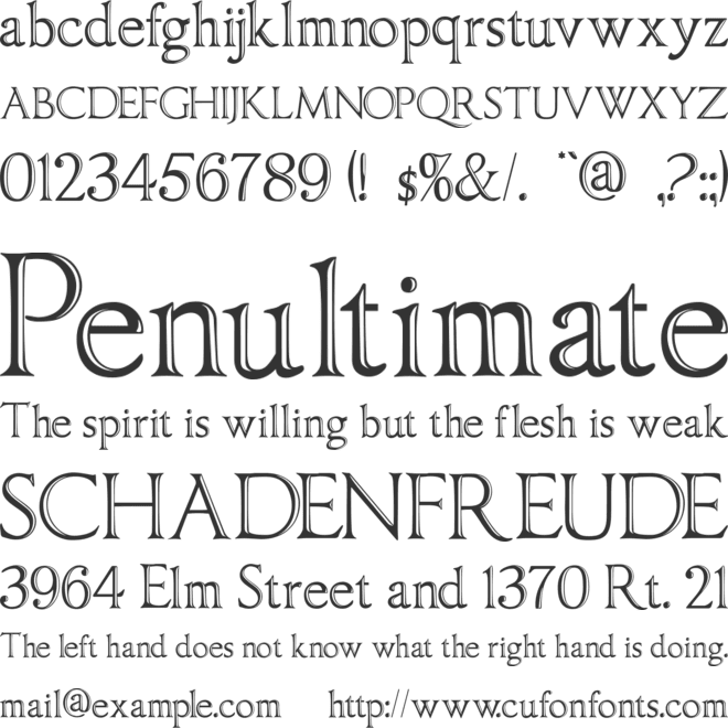 ImperatorBronze font preview