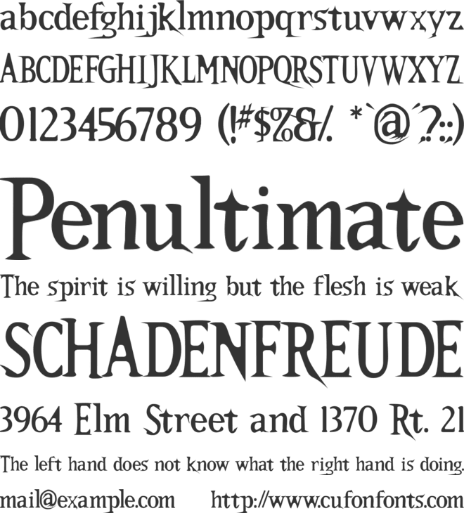 Kallamar Stout font preview