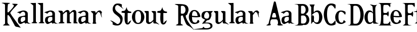 Kallamar Stout Regular font