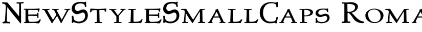 NewStyleSmallCaps Roman font