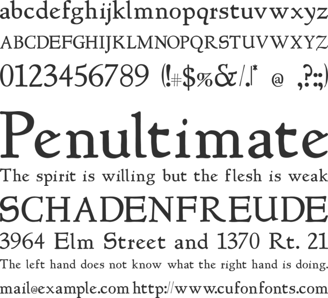 NewStyle font preview