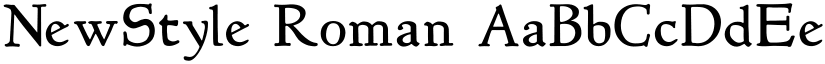 NewStyle Roman font