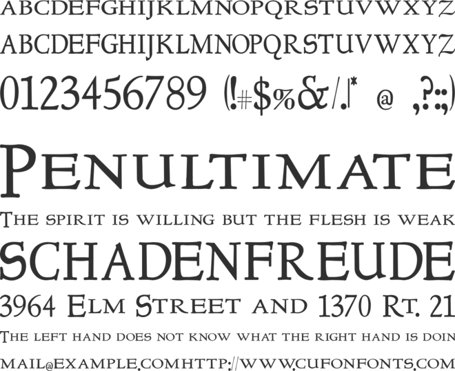 NewStyleTitling font preview