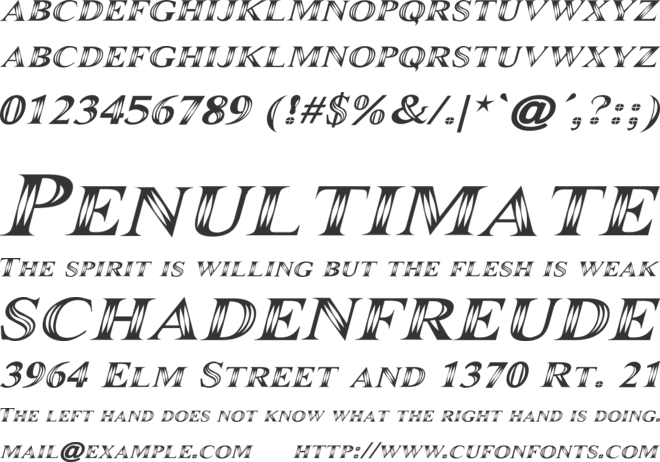 Maranallo font preview