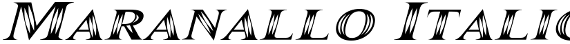 Maranallo Italic Regular font