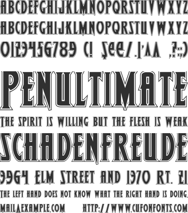 Wolf's Bane  Pro font preview
