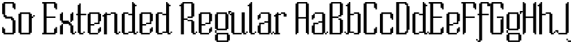 So Extended Regular font