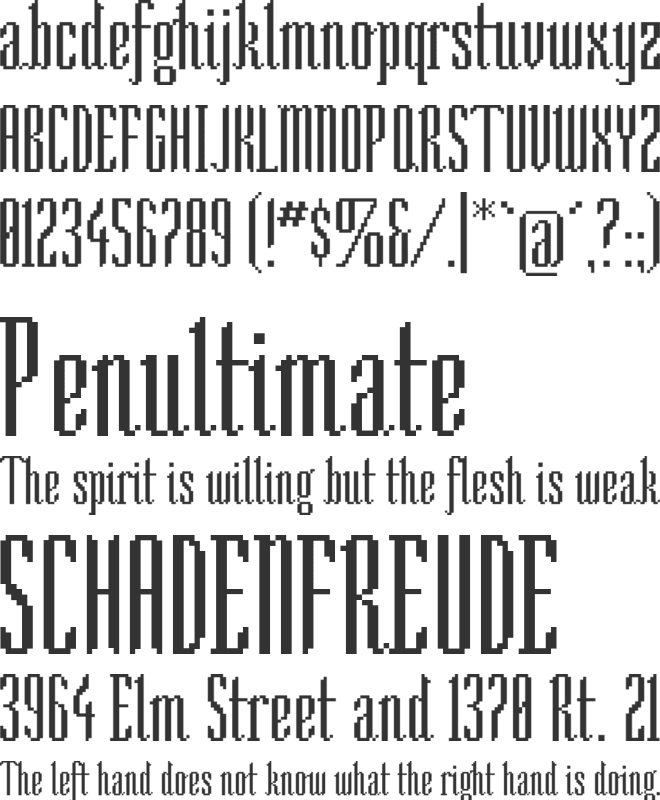 So Narrow font preview