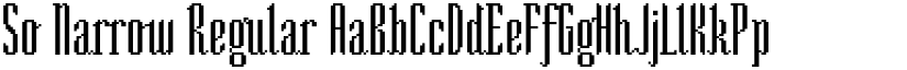 So Narrow Regular font