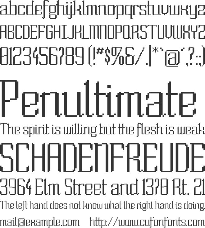 So Wide font preview