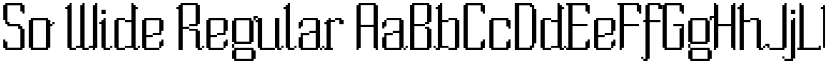 So Wide Regular font