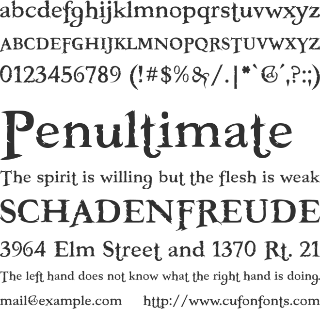 Freebooter font preview