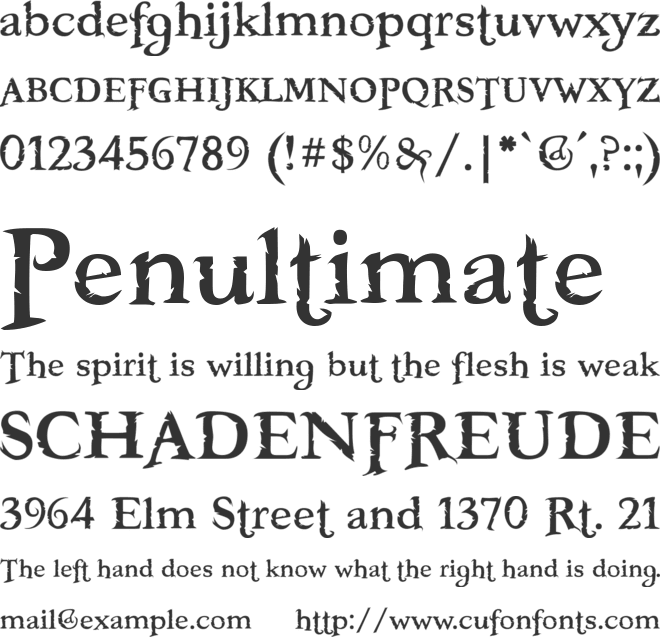 Freebooter font preview