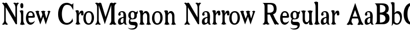 Niew CroMagnon Narrow Regular font