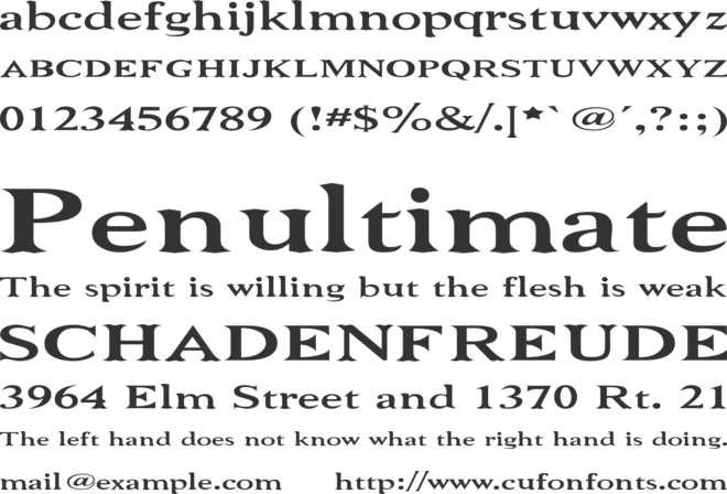Niew CroMagnon Wide font preview