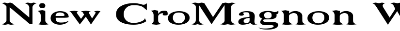 Niew CroMagnon Wide Regular font