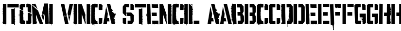 ITOMI VINCA STENCIL font