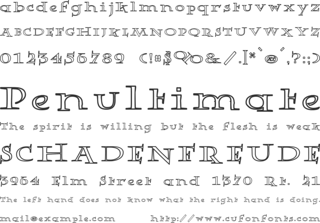 Rowling Stone Chalked font preview