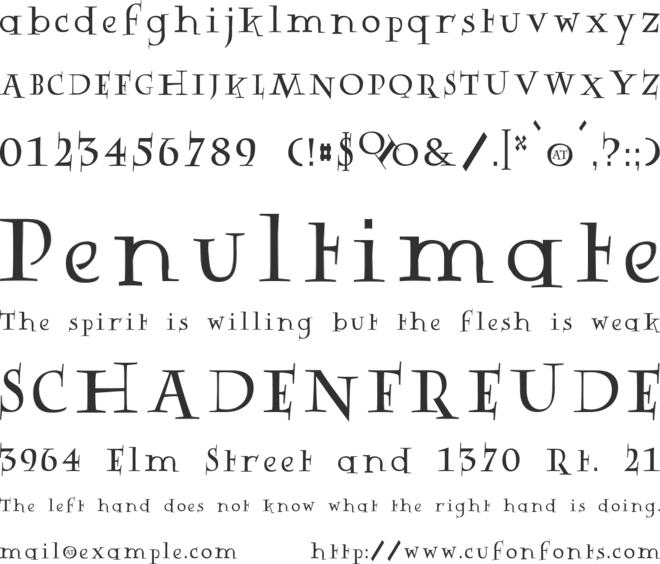 Rowling Stone Narrow font preview