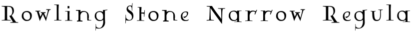 Rowling Stone Narrow Regular font