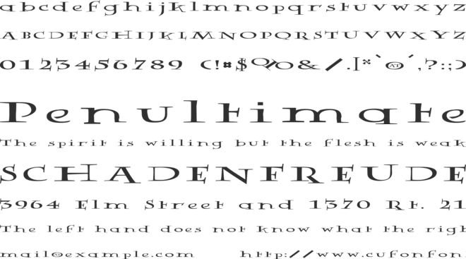 Rowling Stone Wide font preview