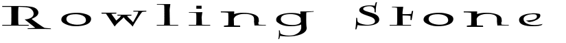 Rowling Stone Wide Regular font